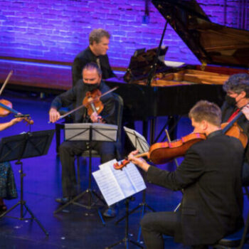 Tracy, Krista, Rohan, Peter, David and Randy perform at the JMAC BrickBox Theatre